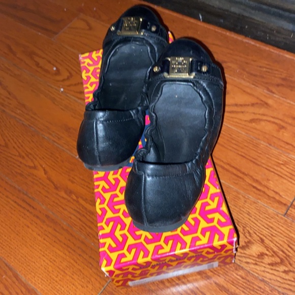 Black Tory Burch Ambrose Ballet Mestico/Finni Veg Leather - Picture 6 of 10